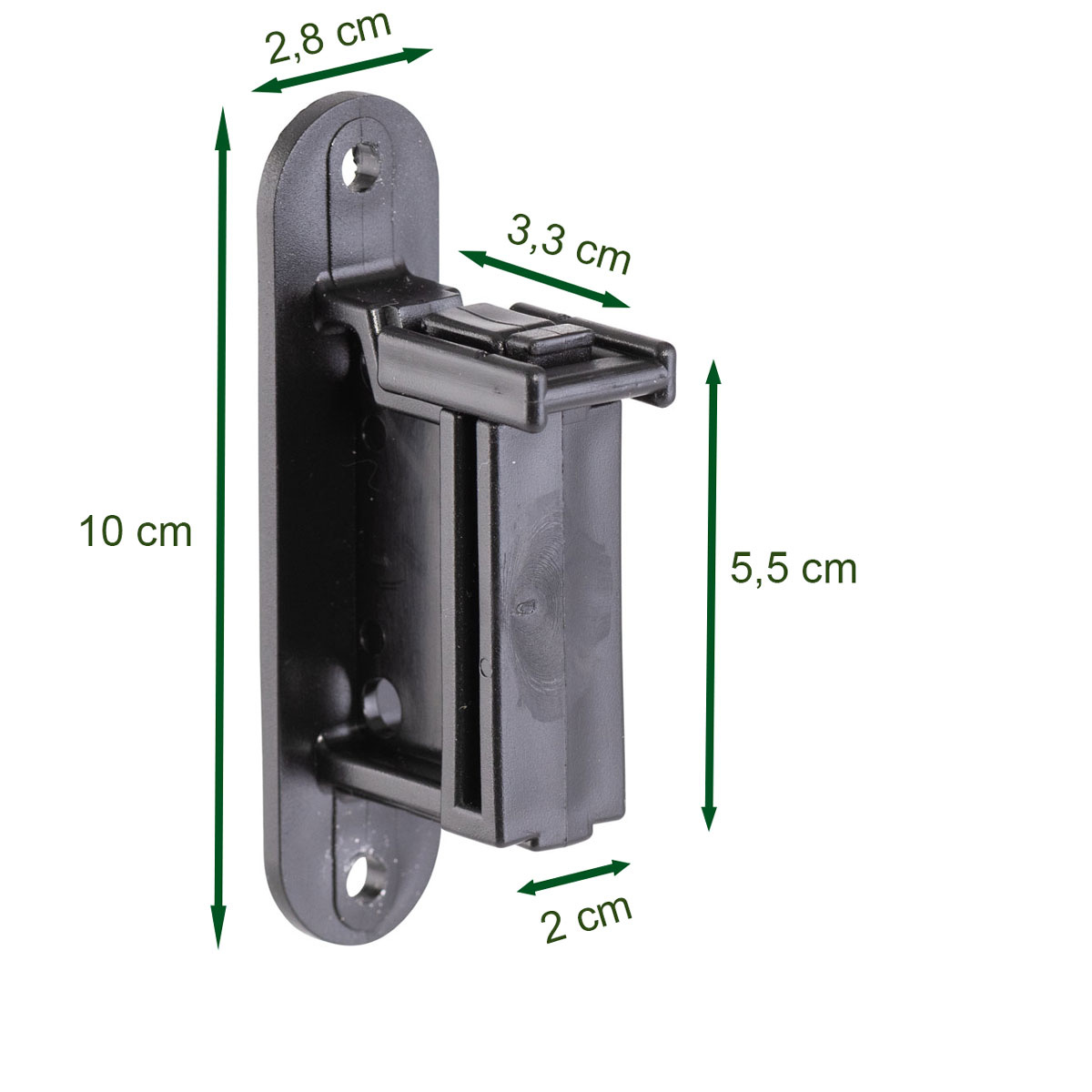 Isolator für Elektrozaunband 20 bis 40 mm mit Clip, Heavy Duty, 25 Stück