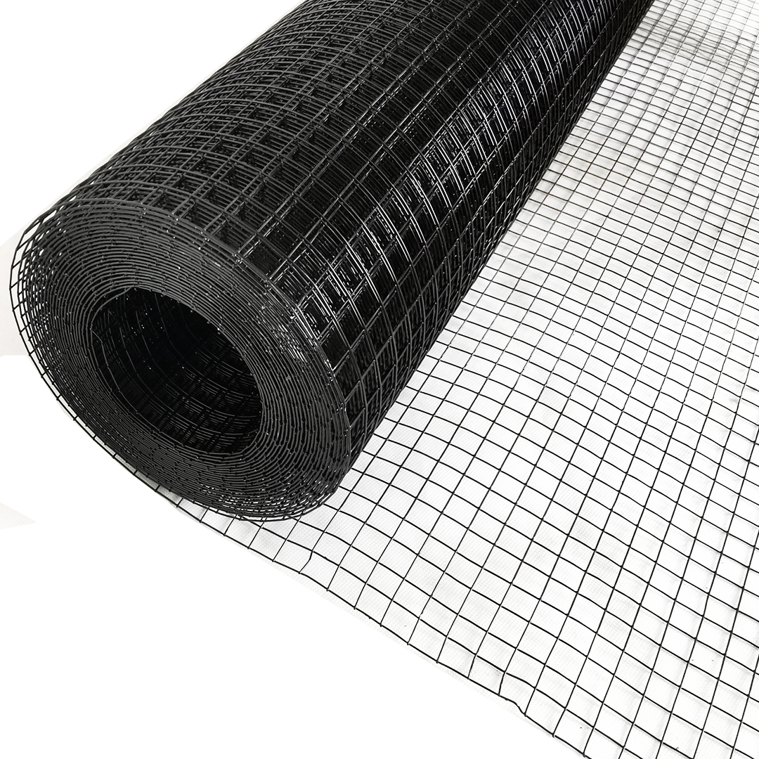 Volierendraht Edelstahl Schwarz 12 x 12mm 1m 100cm 0,80mm