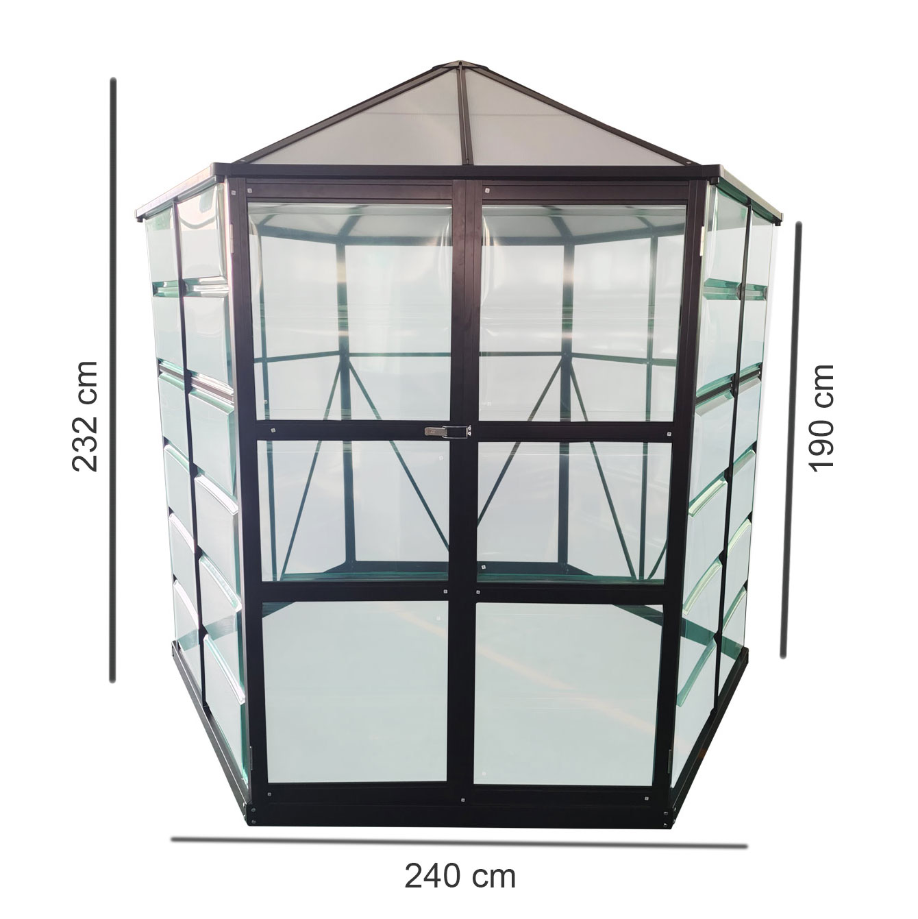 Gewächshaus 240 x 211 x 232 cm