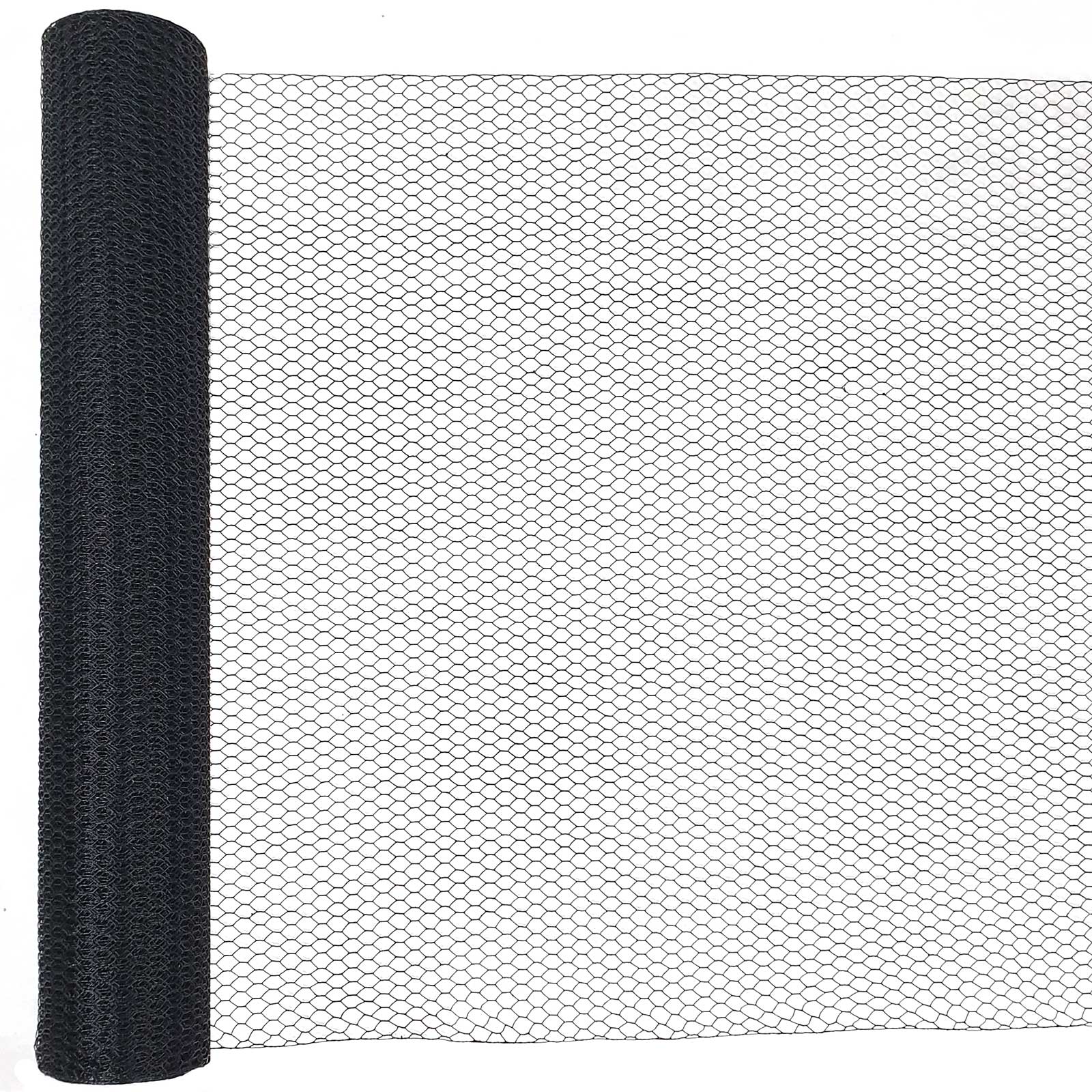 Sechseckgeflecht Schwarz 13mm 100cm 25m EXTRA PVC