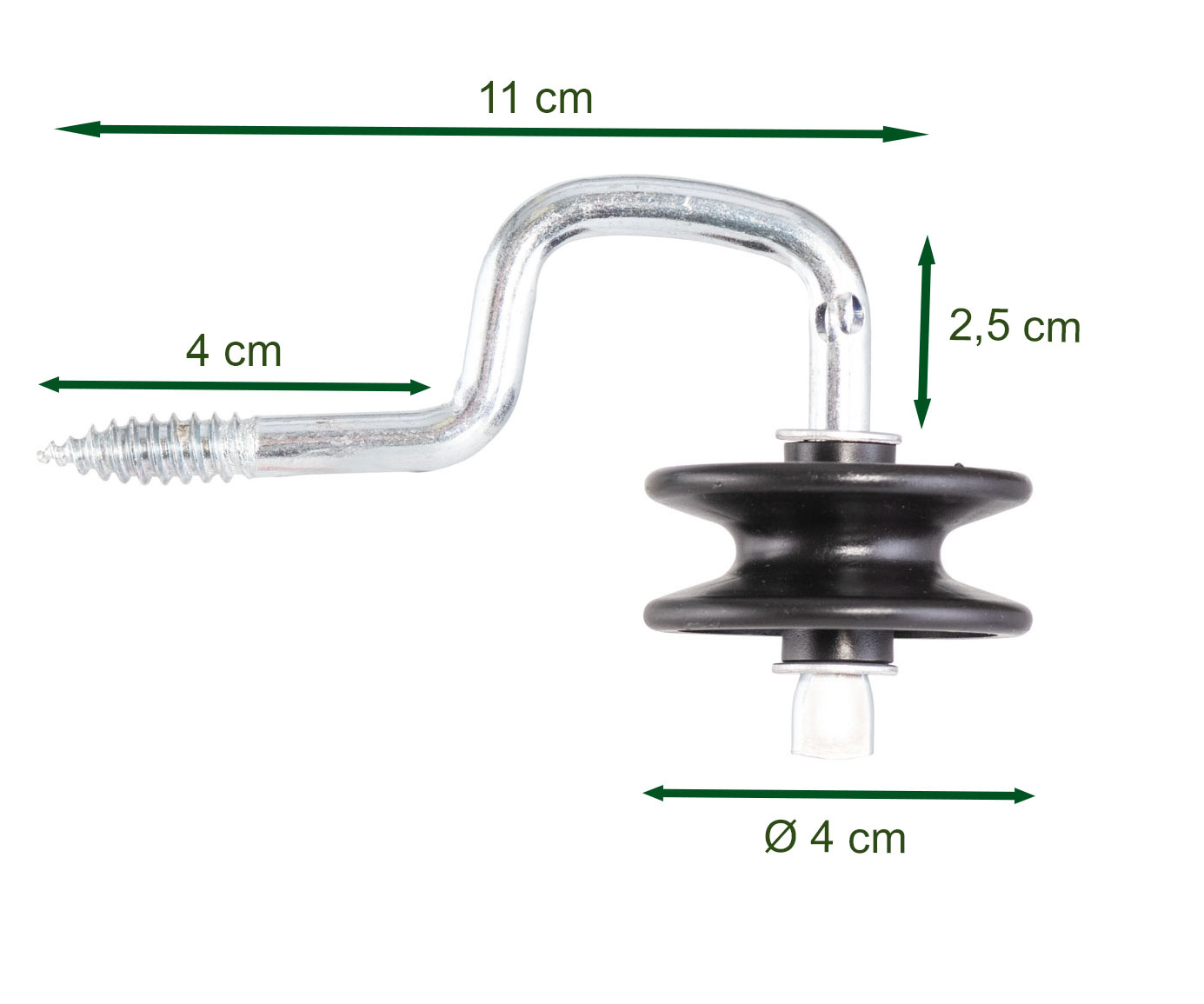 Isolator für Elektrozaun mit Rolle, 4 Stück