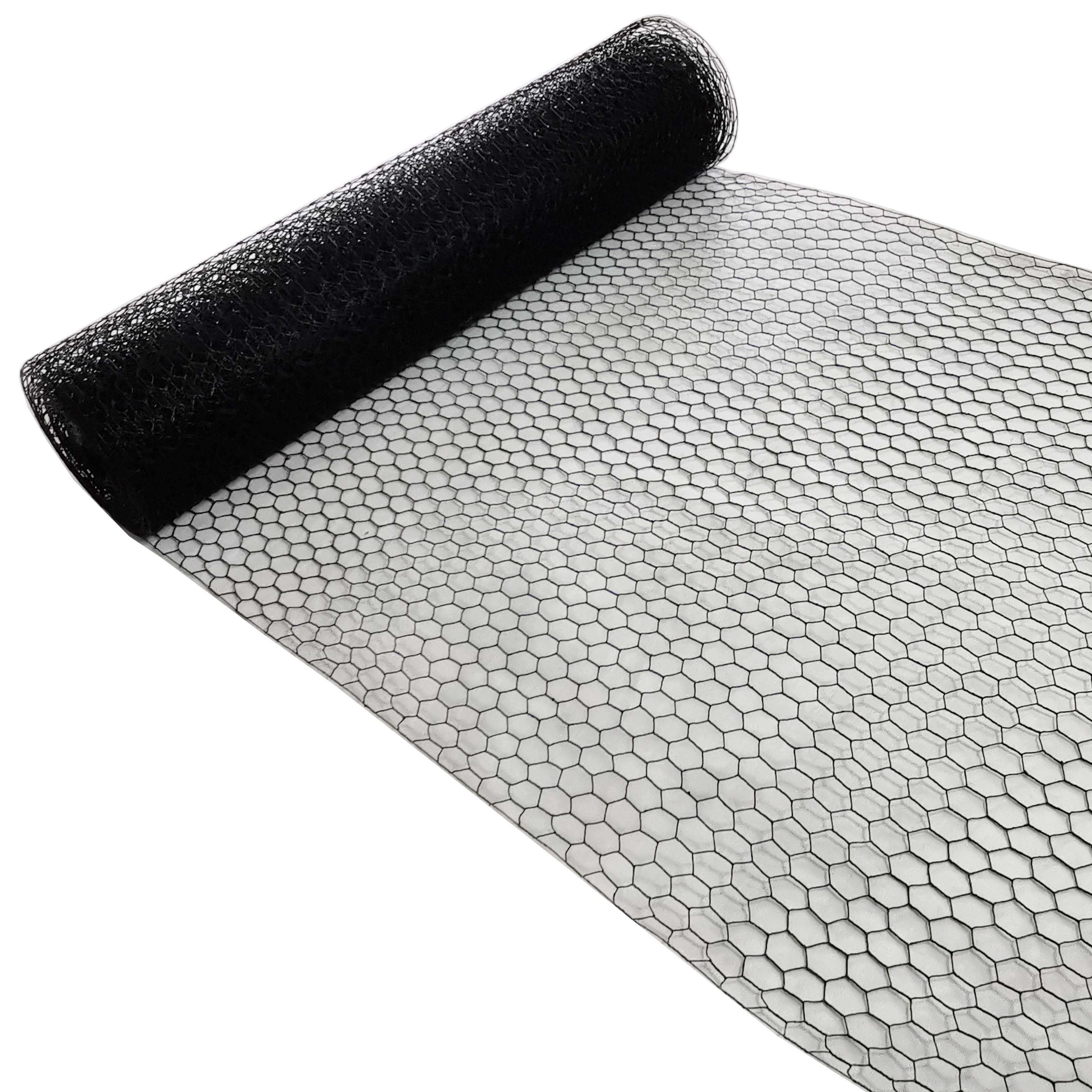 Sechseckgeflecht Schwarz 25mm 75cm 25m EXTRA PVC