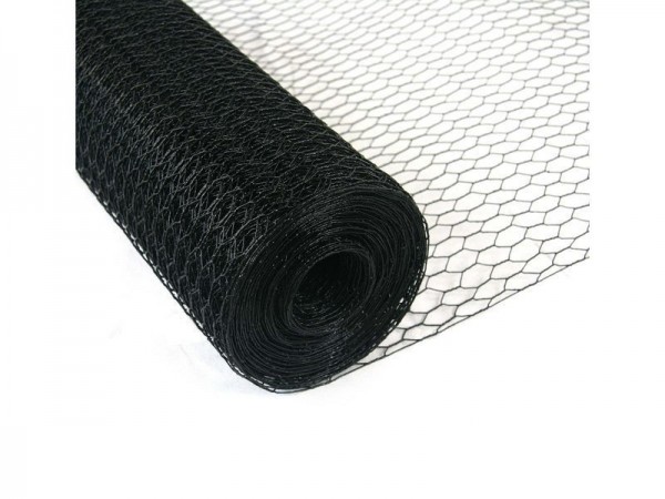 Sechseckgeflecht Schwarz 13mm 50cm 25m EXTRA PVC